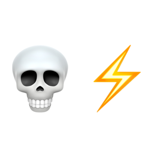 💀⚡ Emoji Domain iOS rendering